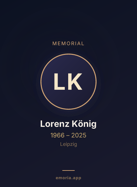 Memorial portrait of Lorenz König