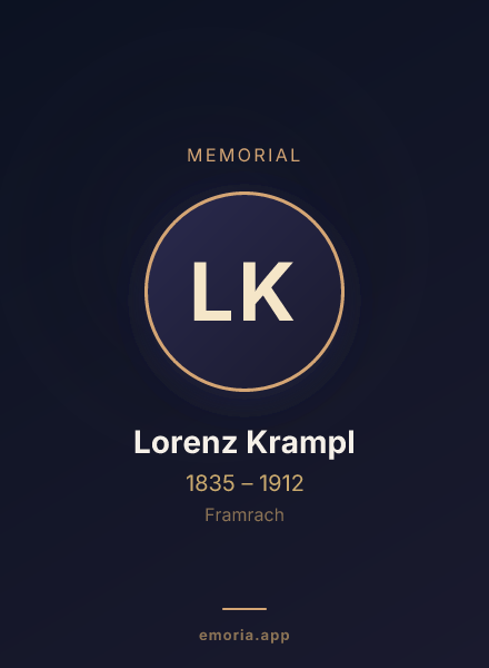 Memorial portrait of Lorenz Krampl