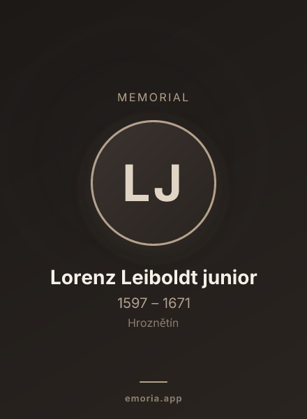 Memorial portrait of Lorenz Leiboldt junior