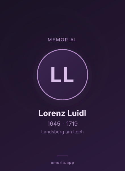 Memorial portrait of Lorenz Luidl