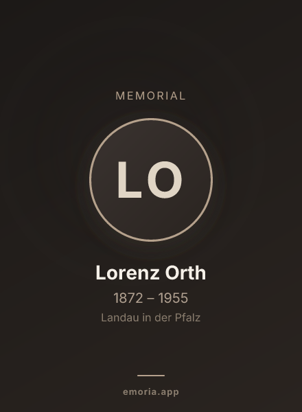 Memorial portrait of Lorenz Orth