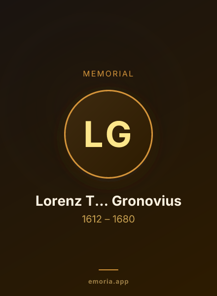 Memorial portrait of Lorenz T... Gronovius
