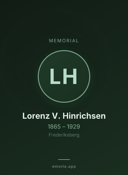 Memorial portrait of Lorenz V. Hinrichsen
