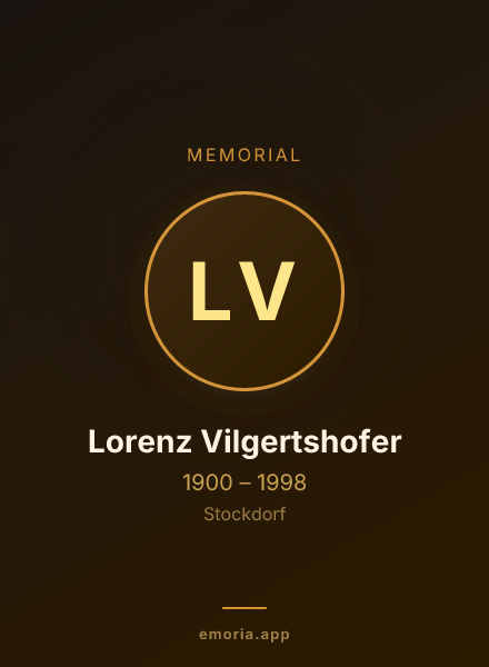 Memorial portrait of Lorenz Vilgertshofer