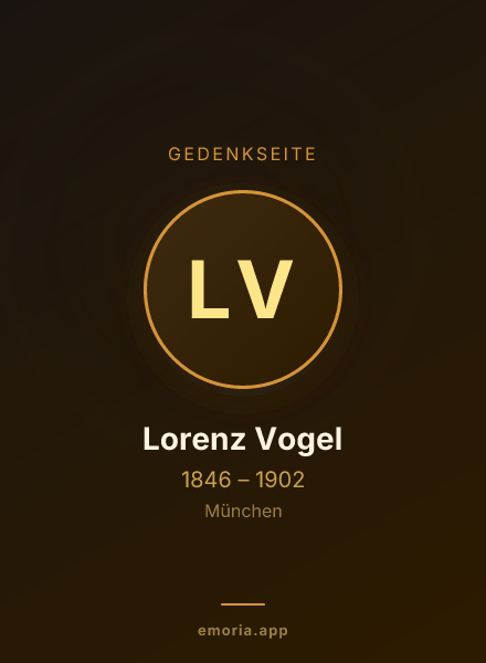 Gedenkportrait von Lorenz Vogel
