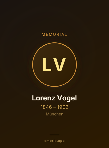 Memorial portrait of Lorenz Vogel