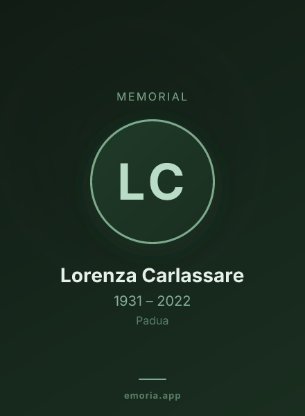 Memorial portrait of Lorenza Carlassare