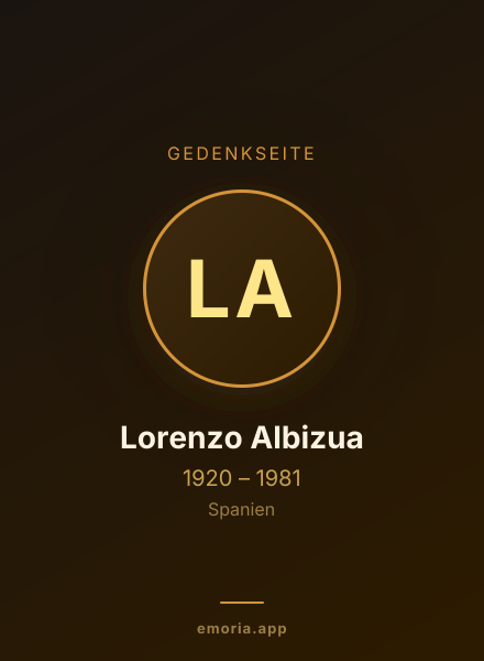 Gedenkportrait von Lorenzo Albizua