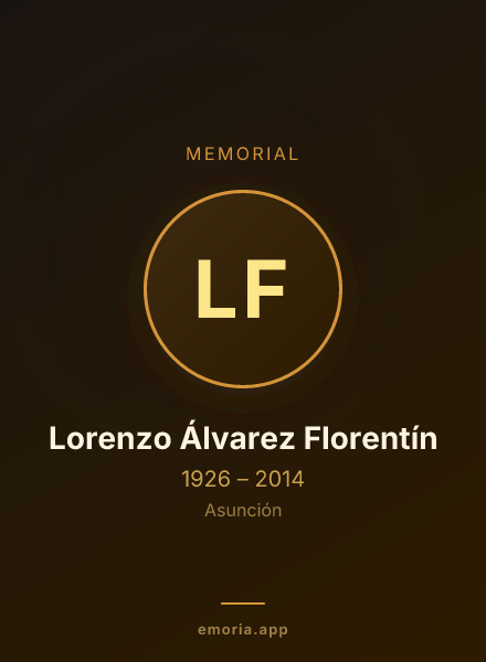 Memorial portrait of Lorenzo Álvarez Florentín