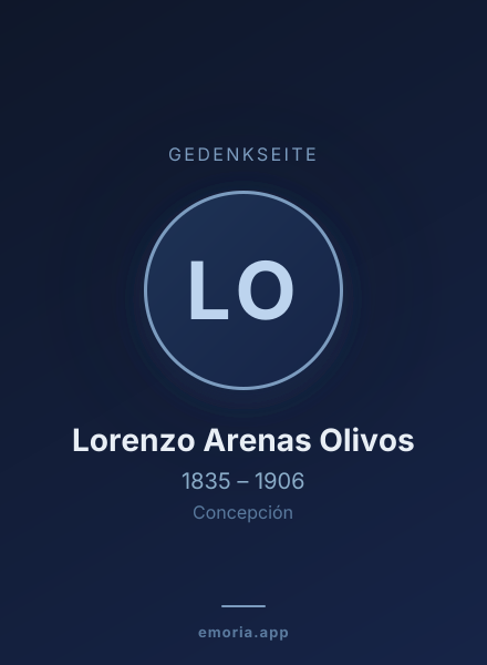 Gedenkportrait von Lorenzo Arenas Olivos