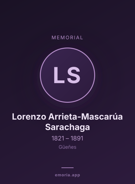 Memorial portrait of Lorenzo Arrieta-Mascarúa Sarachaga