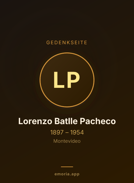 Gedenkportrait von Lorenzo Batlle Pacheco