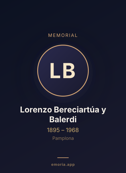 Memorial portrait of Lorenzo Bereciartúa y Balerdi