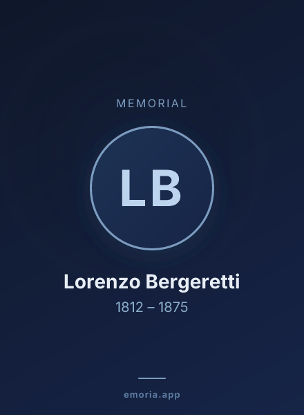 Memorial portrait of Lorenzo Bergeretti