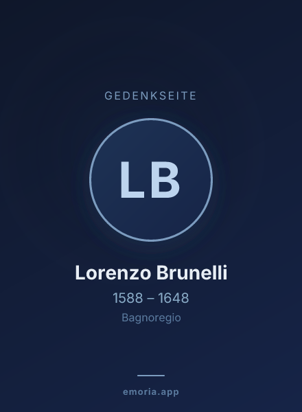 Gedenkportrait von Lorenzo Brunelli