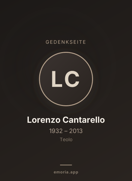 Gedenkportrait von Lorenzo Cantarello