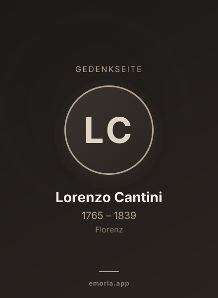 Gedenkportrait von Lorenzo Cantini