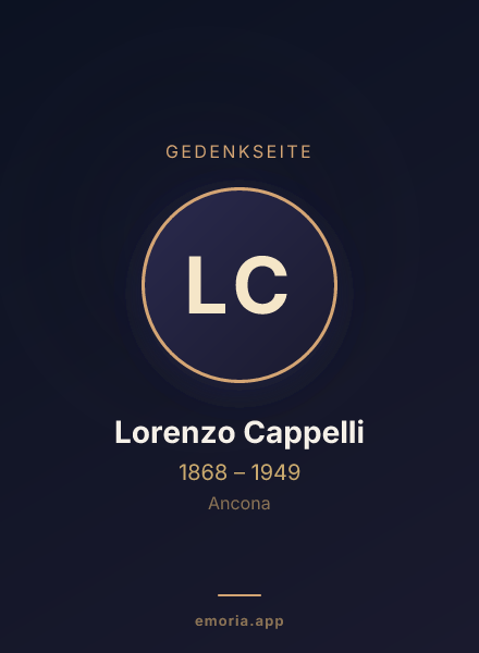 Gedenkportrait von Lorenzo Cappelli