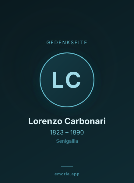 Gedenkportrait von Lorenzo Carbonari