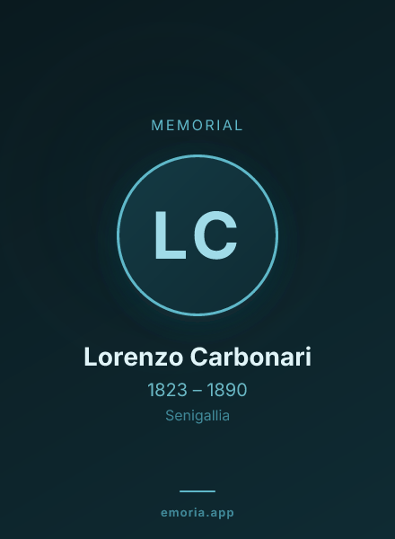 Memorial portrait of Lorenzo Carbonari