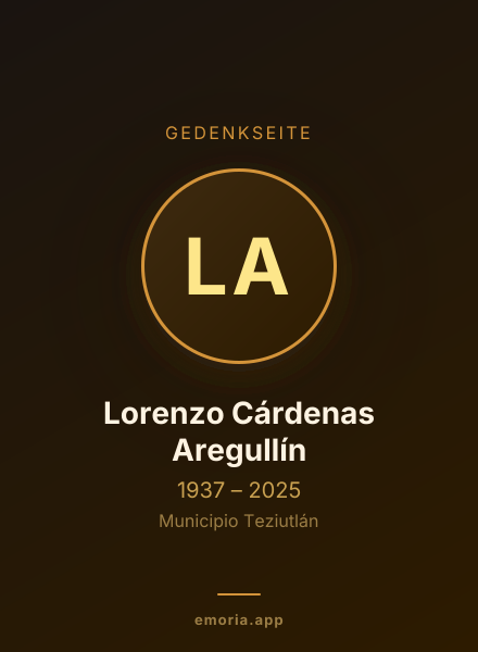 Gedenkportrait von Lorenzo Cárdenas Aregullín