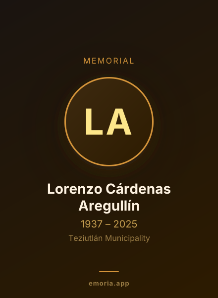 Memorial portrait of Lorenzo Cárdenas Aregullín