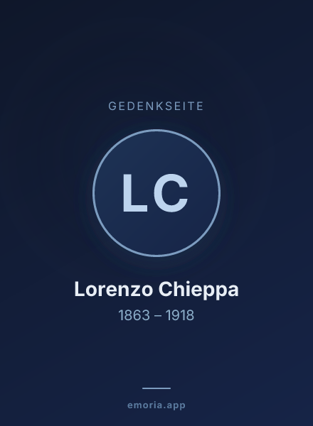 Gedenkportrait von Lorenzo Chieppa