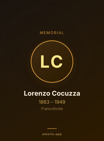 Memorial portrait of Lorenzo Cocuzza