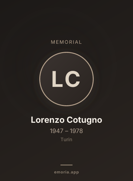 Memorial portrait of Lorenzo Cotugno