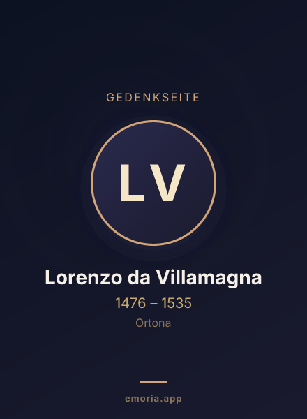 Gedenkportrait von Lorenzo da Villamagna