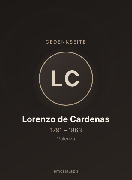 Gedenkportrait von Lorenzo de Cardenas