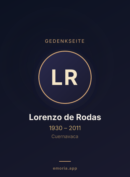 Gedenkportrait von Lorenzo de Rodas