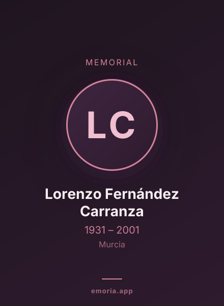 Memorial portrait of Lorenzo Fernández Carranza
