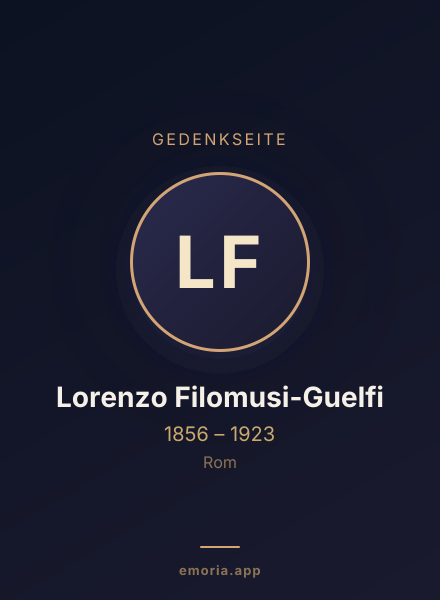 Gedenkportrait von Lorenzo Filomusi-Guelfi
