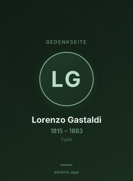 Gedenkportrait von Lorenzo Gastaldi