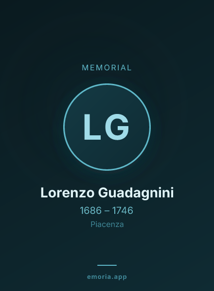 Memorial portrait of Lorenzo Guadagnini