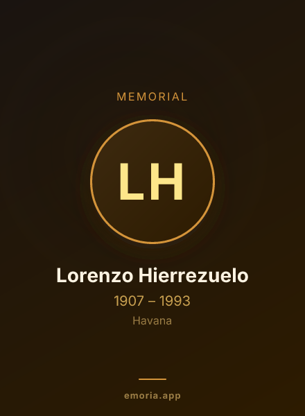 Memorial portrait of Lorenzo Hierrezuelo