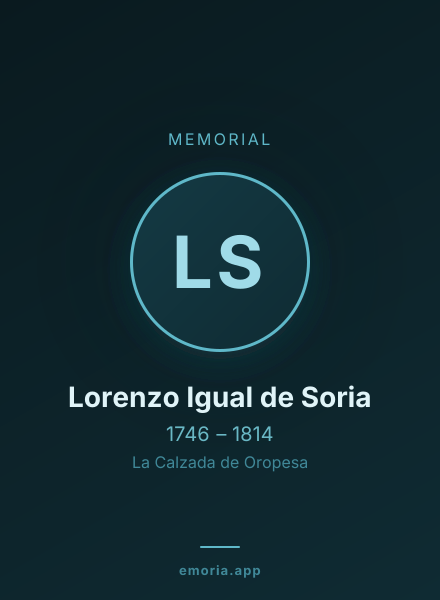 Memorial portrait of Lorenzo Igual de Soria