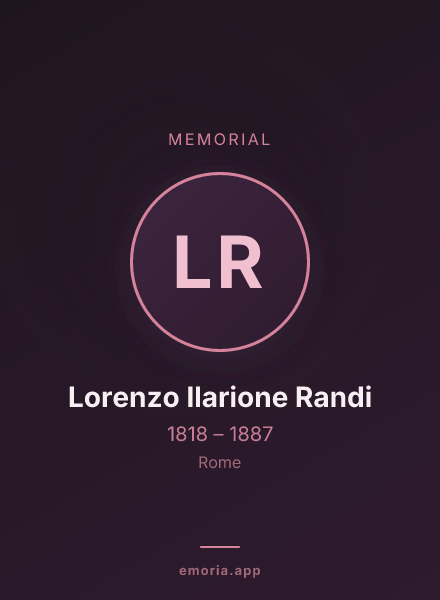 Memorial portrait of Lorenzo Ilarione Randi