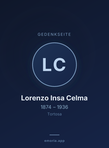 Gedenkportrait von Lorenzo Insa Celma