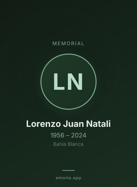 Memorial portrait of Lorenzo Juan Natali