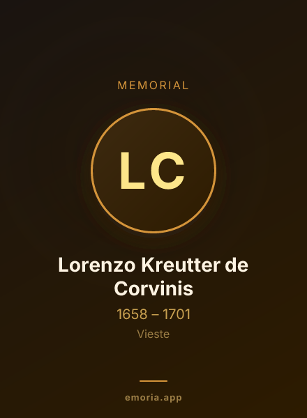 Memorial portrait of Lorenzo Kreutter de Corvinis
