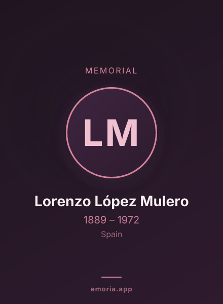 Memorial portrait of Lorenzo López Mulero