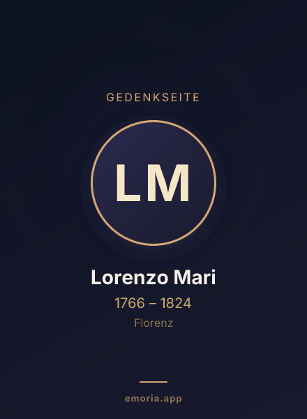 Gedenkportrait von Lorenzo Mari