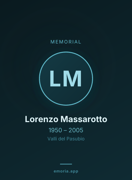 Memorial portrait of Lorenzo Massarotto