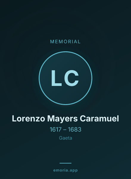 Memorial portrait of Lorenzo Mayers Caramuel