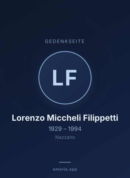 Gedenkportrait von Lorenzo Miccheli Filippetti