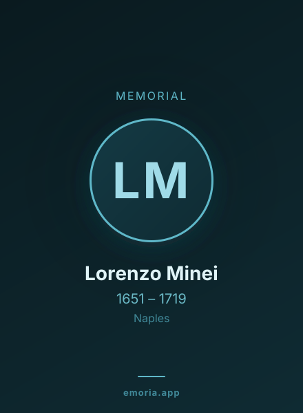 Memorial portrait of Lorenzo Minei