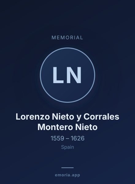 Memorial portrait of Lorenzo Nieto y Corrales Montero Nieto