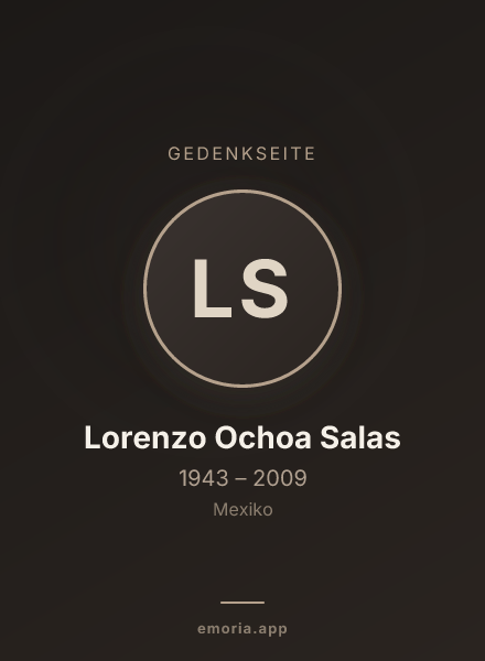 Gedenkportrait von Lorenzo Ochoa Salas